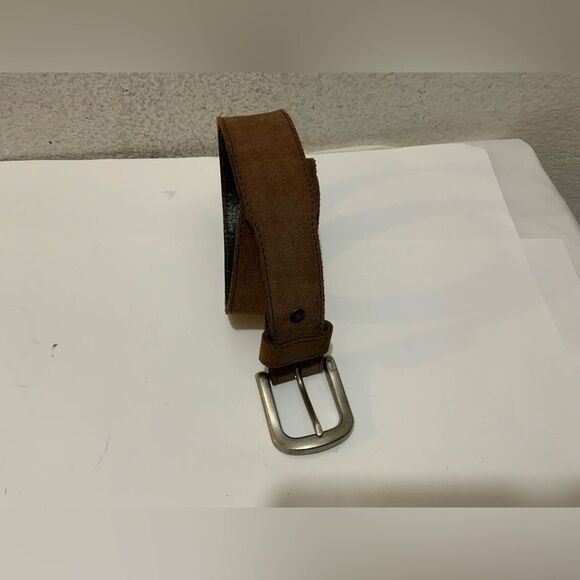 Red Dirt Hat Co. Leather suede tooled Belt brown size 38 - Picture 1 of 13